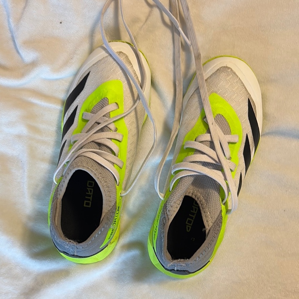 Adidas Neon Yellow and Black athletic shoes